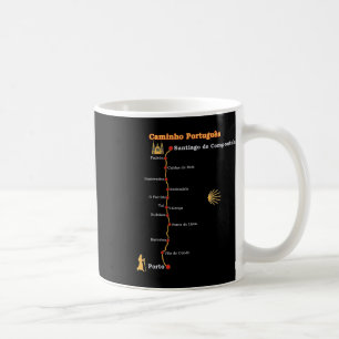 Route Caminho Português De Santiago Stages Camino  Coffee Mug