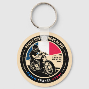Route des Grandes Alpes France Motorcycle Key Ring