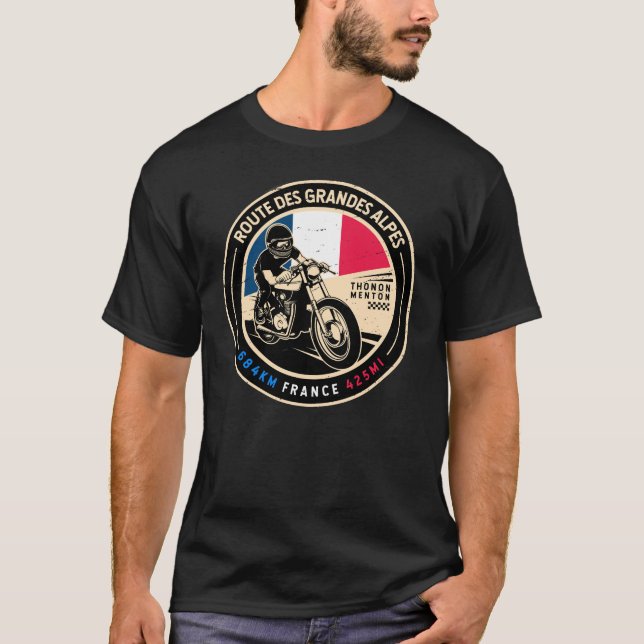Route des Grandes Alpes | France | Motorcycle T-Shirt (Front)