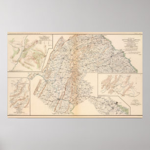 Route, Gettysburg campaign Poster