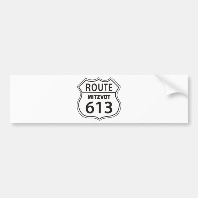 ROUTE MITZVOT 613 BUMPER STICKER (Front)