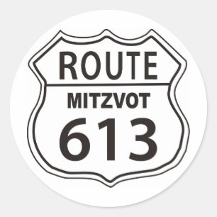 ROUTE MITZVOT 613 CLASSIC ROUND STICKER