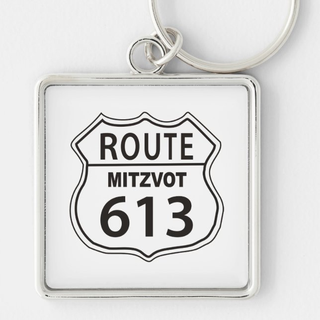 Route Mitzvot 613 Key Ring (Front)