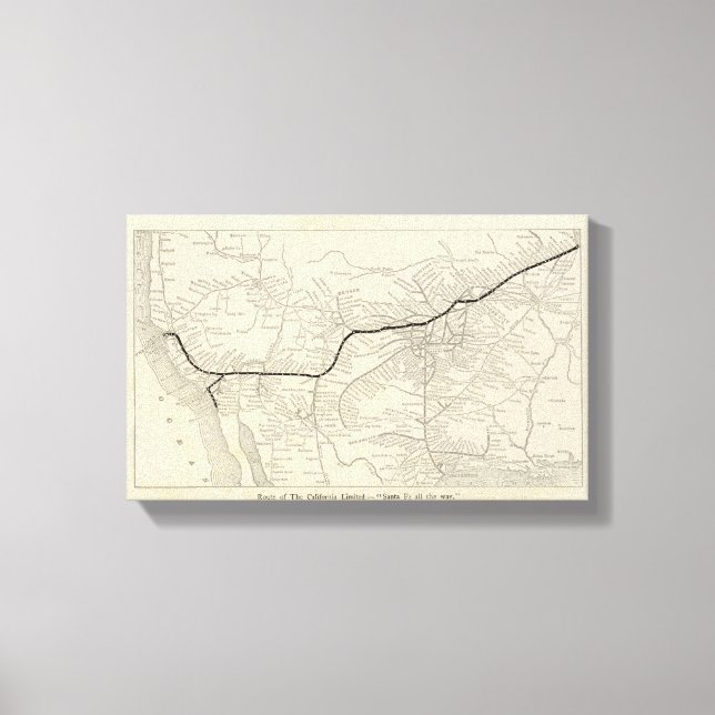 Route of the California Limited Canvas Print (Front)