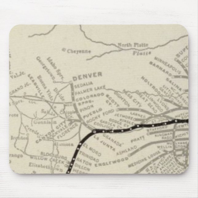 Route of the California Limited Mouse Mat (Front)