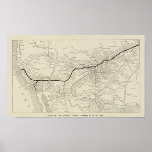 Route of the California Limited Poster