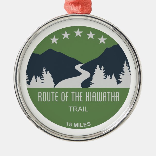 Route Of The Hiawatha Trail Metal Tree Decoration (Front)