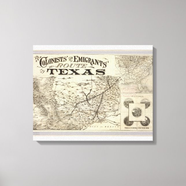 Route to Texas Canvas Print (Front)