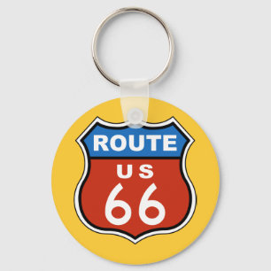 Route US 66 Sign Key Ring