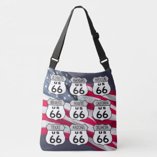 Route US 66 Signs Crossbody Bag