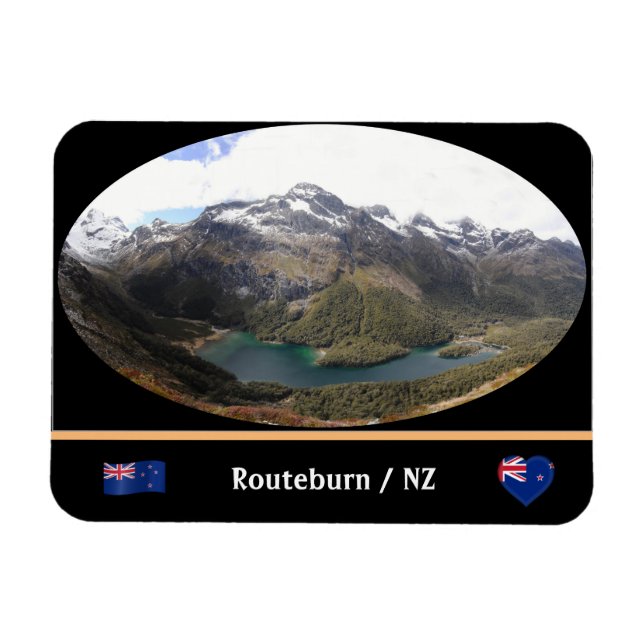 Routeburn Track, Meckenzie trekking / New Zealand Magnet (Horizontal)