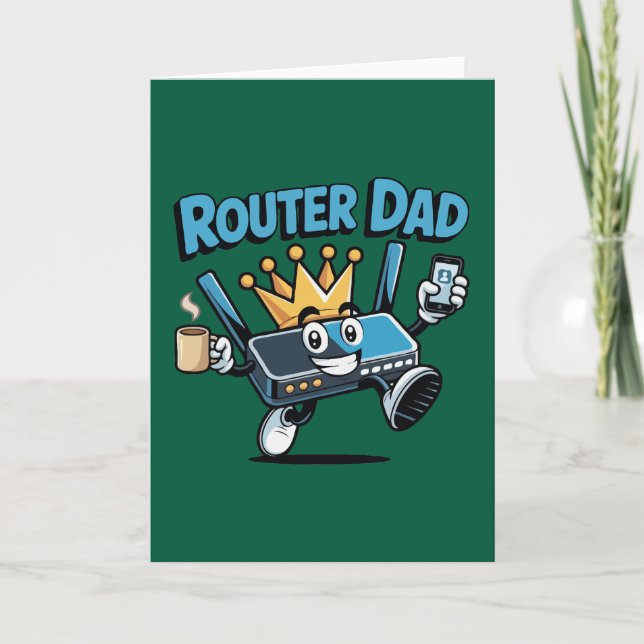  Router Dad Funny Tech Design Card (Front)
