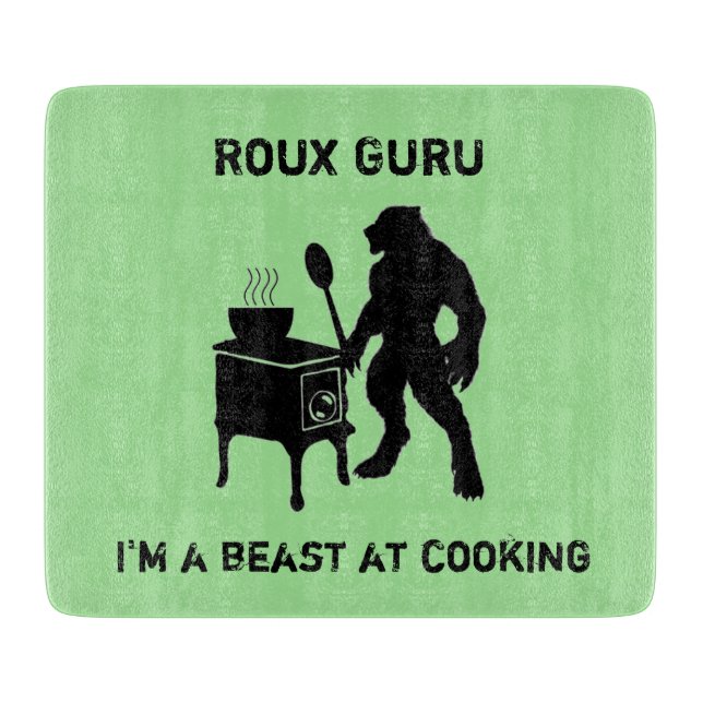 Roux Guru Rougarou Cajun Werewolf Cutting Board (Front)