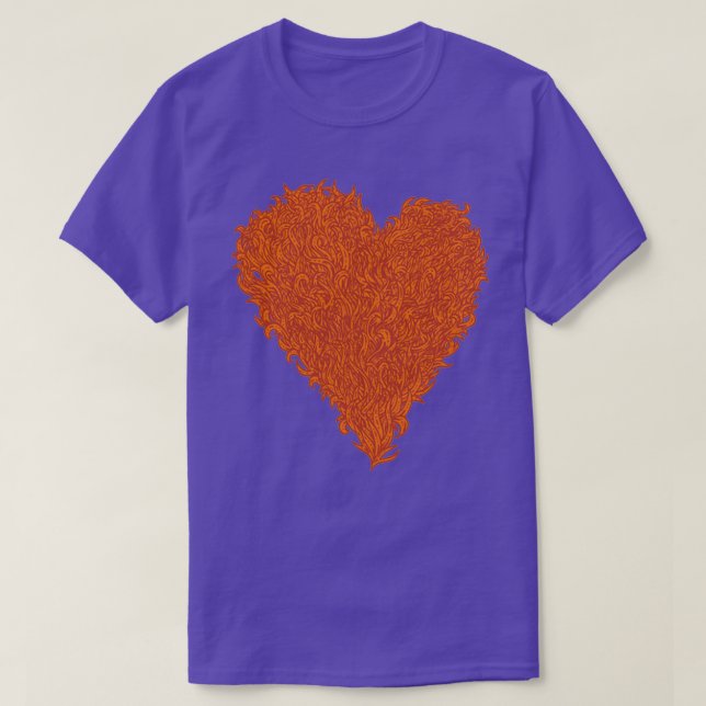 Roux Hairy Heart T-Shirt (Design Front)