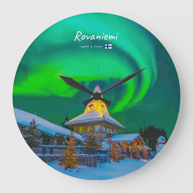 Rovaniemi, Finland Large Clock (Front)