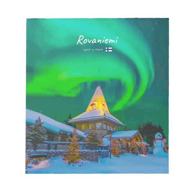 Rovaniemi, Finland - Magic Aurora Notepad (Front)