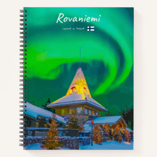 Rovaniemi, Finland - Magic Aurora Spiral Notebook