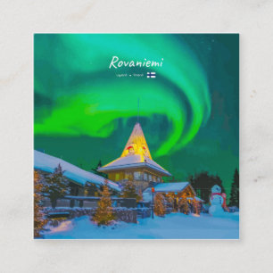 Rovaniemi, Finland - Magic Aurora Square Business Card