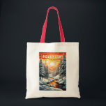 Rovaniemi Finland Travel Art Vintage Tote Bag<br><div class="desc">Rovaniemi retro vector travel design. Rovaniemi is the capital of Lapland,  in northern Finland.</div>