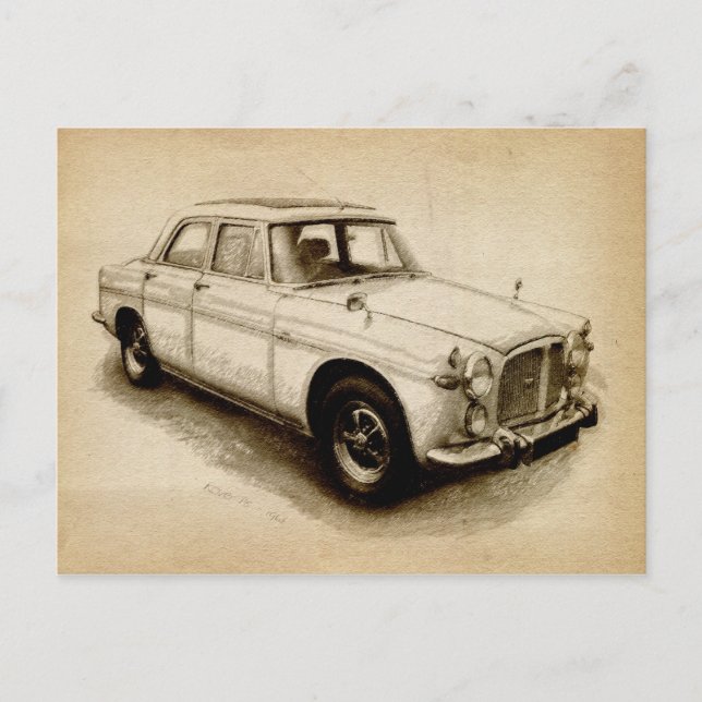 Rover P5 1968 Postcard (Front)