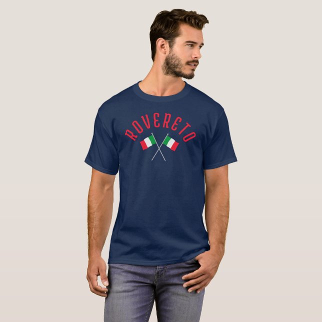 ROVERETO Italy Flags T-Shirt (Front Full)