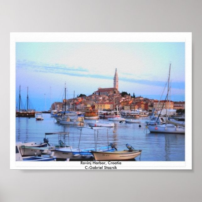 Rovinj Harbour, Croatia Poster (Front)