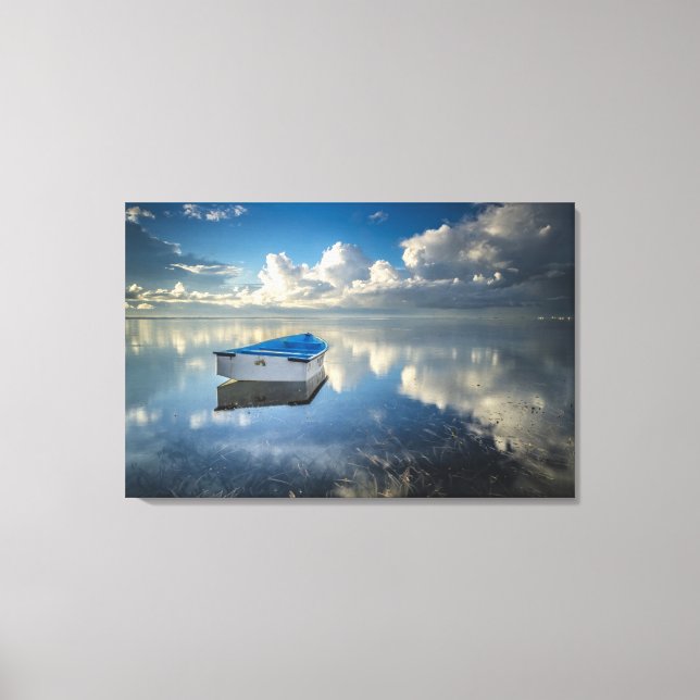 Row Boat On The Water Canvas Print (Front)