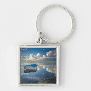 Row Boat On The Water Key Ring