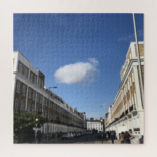Row Homes and Blue Skies, Chelsea, London UK Jigsaw Puzzle (Vertical)
