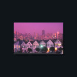 Row houses at sunset in San Francisco, Canvas Print<br><div class="desc">COPYRIGHT Janis Miglavs / DanitaDelimont.com | US05 JMI0007.jpg | Row houses at sunset in San Francisco,  California.</div>