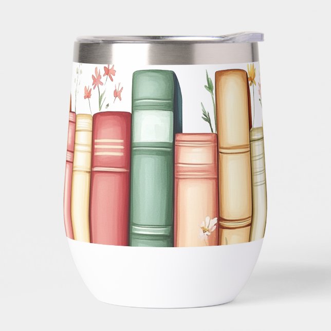 Row of Books, Flowers, Butterflies (Left)