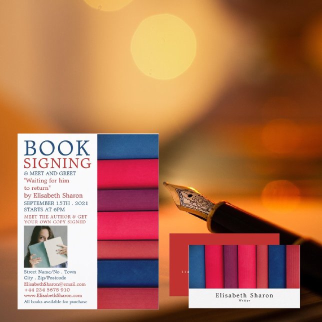 Row of Books, Writers Business Card (Creator Uploaded)