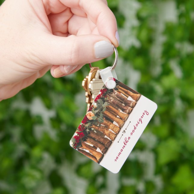 Row of Boots with Flowers Key Ring (Hand)