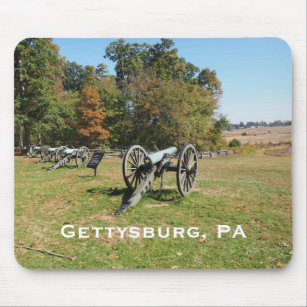 Row of cannons on the Gettysburg Battlefield Mouse Mat