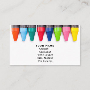 Row of Crayons Business Card