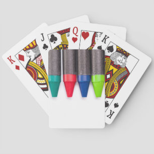 Row of Crayons Playing Cards