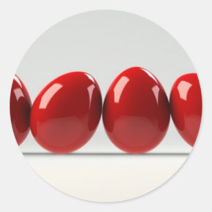 row of eggs classic round sticker