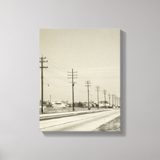 Row of Electricity Poles Canvas Print