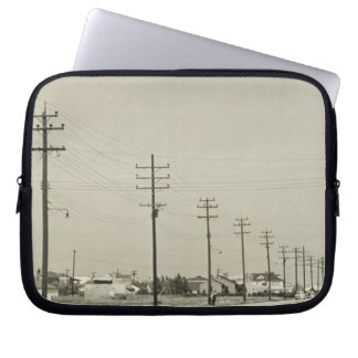 Row of Electricity Poles Laptop Sleeve