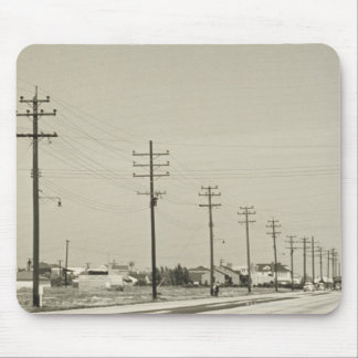 Row of Electricity Poles Mouse Mat