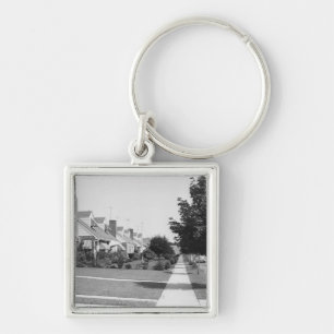 Row of Houses Key Ring