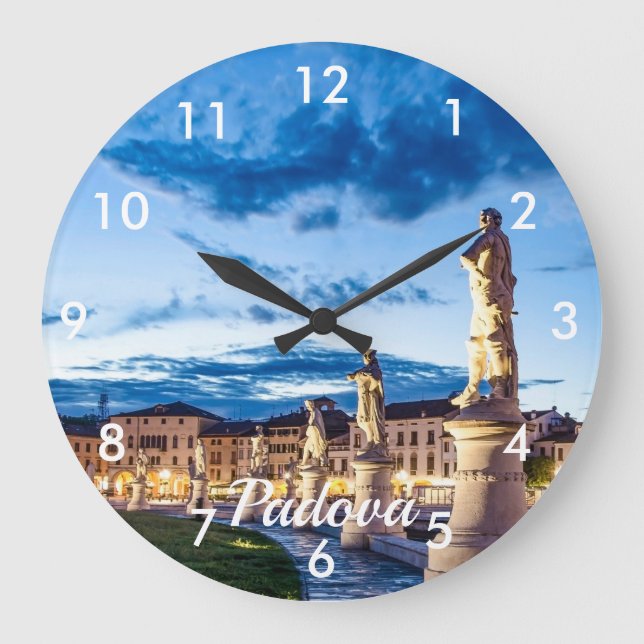 Row of illuminated statues in Padova Large Clock (Front)