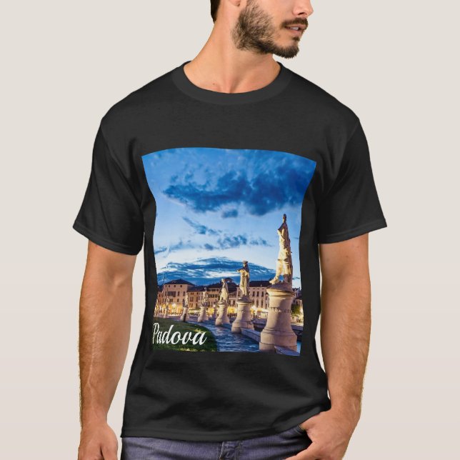 Row of illuminated statues Padova T-Shirt (Front)