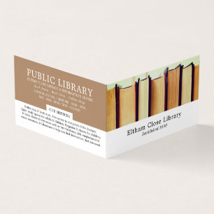 Row of Old Books, Library, Librarian Detailed Business Card
