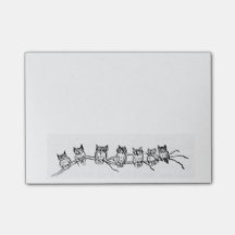 Row of Owls Post-It Notes