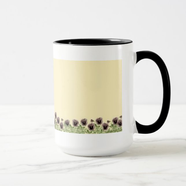Row of Pansies Mug (Right)