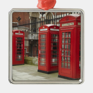 Row of phone boxes at the back of the Royal Metal Tree Decoration