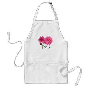 Row of Pink Dahlias Standard Apron
