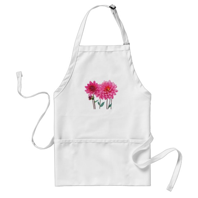 Row of Pink Dahlias Standard Apron (Front)