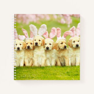 Row of Puppy Bunnies Notebook
